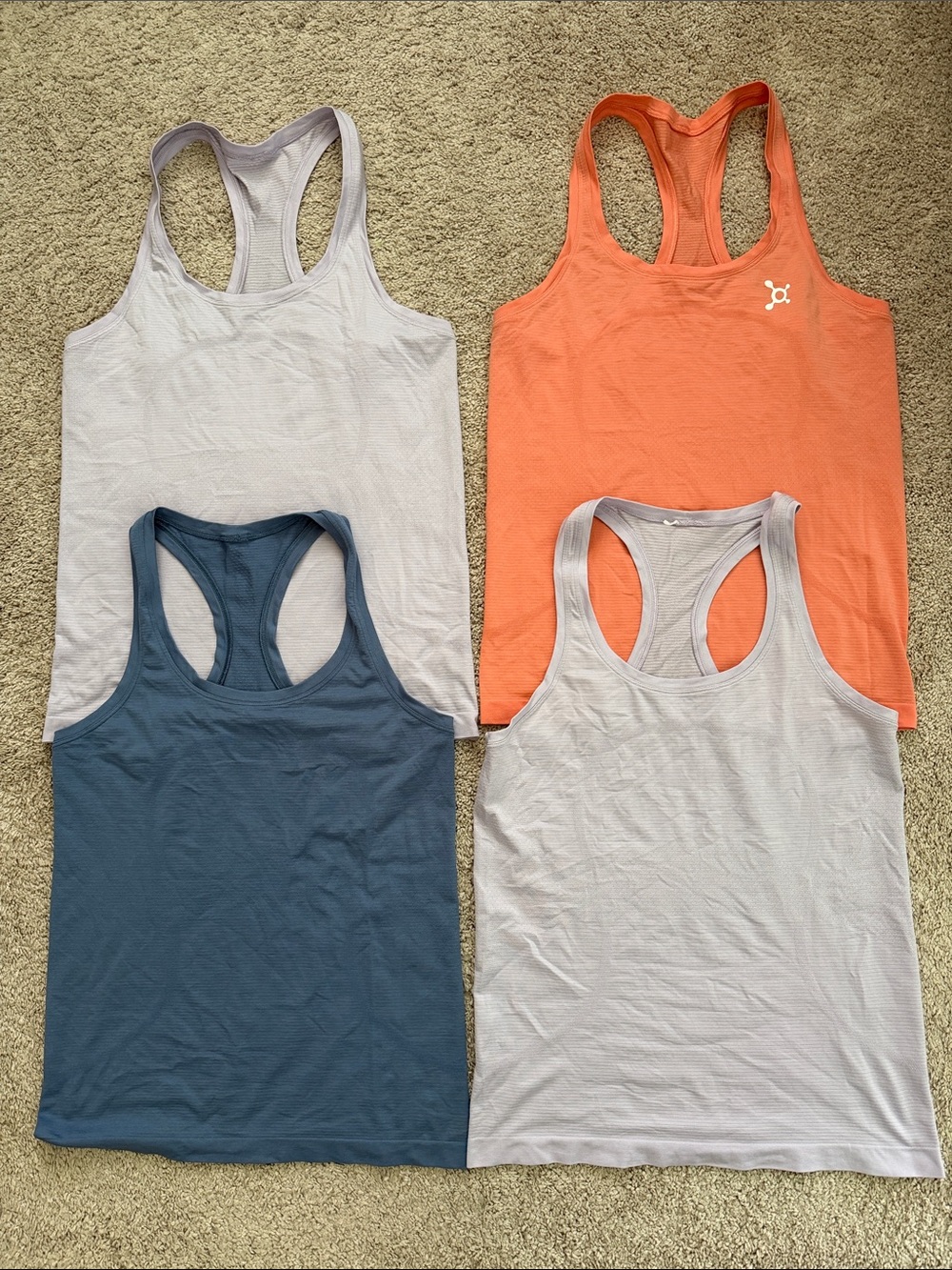 lululemon athletica Racerback Tank Tops - size 8 - 4 pieces bundle